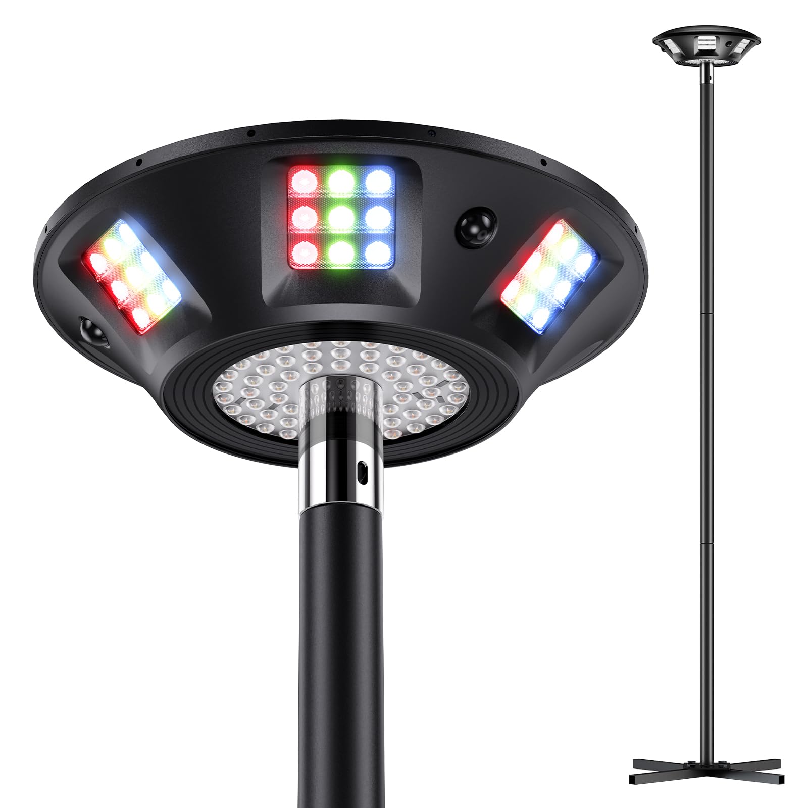 Govee Outdoor Lamp Post Lights, 2000LM Brightness, RGBIC, IP66 Waterproof, Large Size, Black, Model H7072