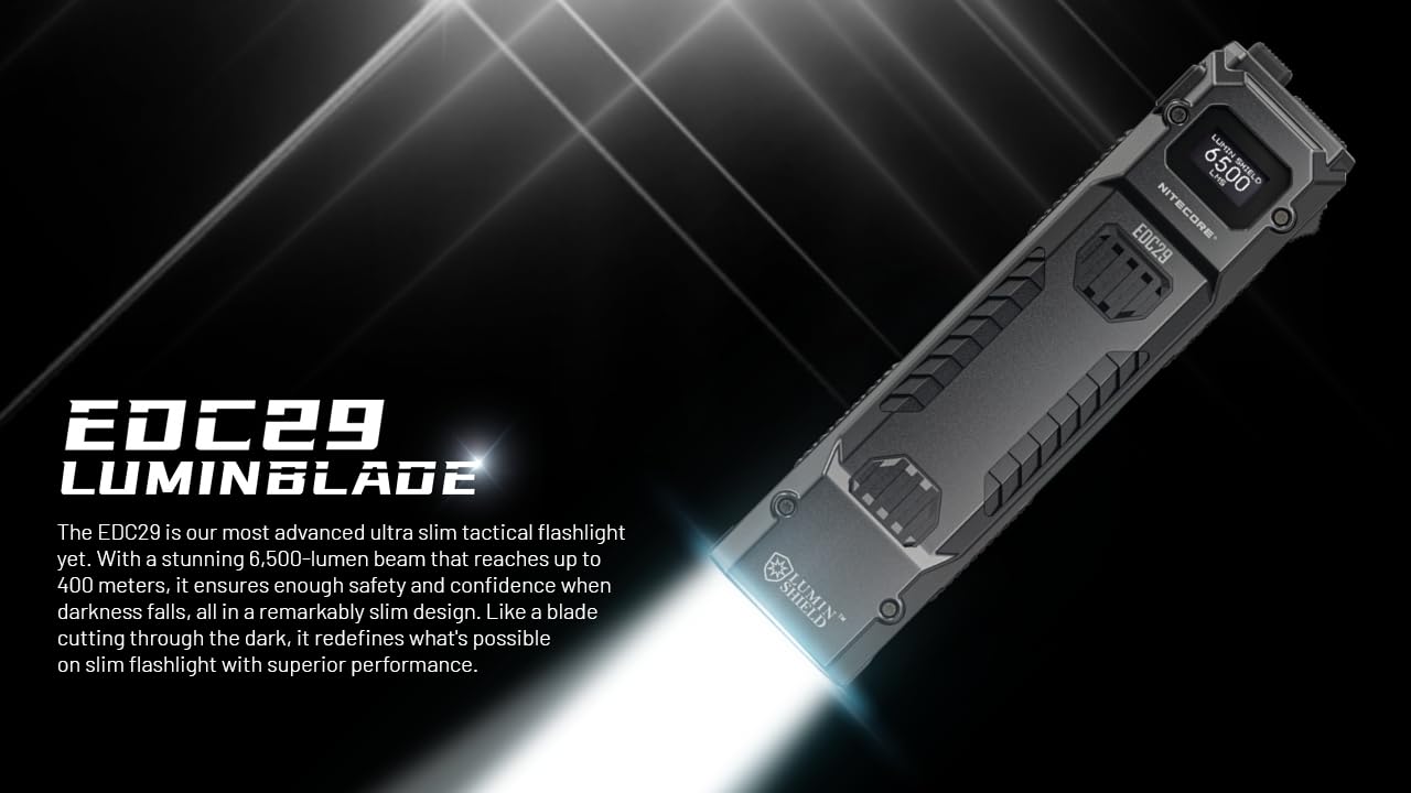 Edisonbright Nitecore Edc29 6500 Lumen Usb Rechargeable Slim Body Led Flashlight Ebr Charging Adapter