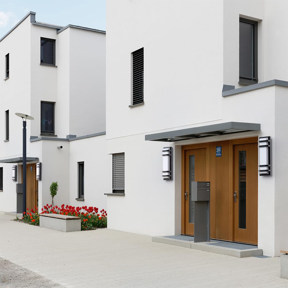 Sytmhoe 16" Dimmable Led Square Outdoor Wall Light, 30W, Waterproof, Cold White 6000K