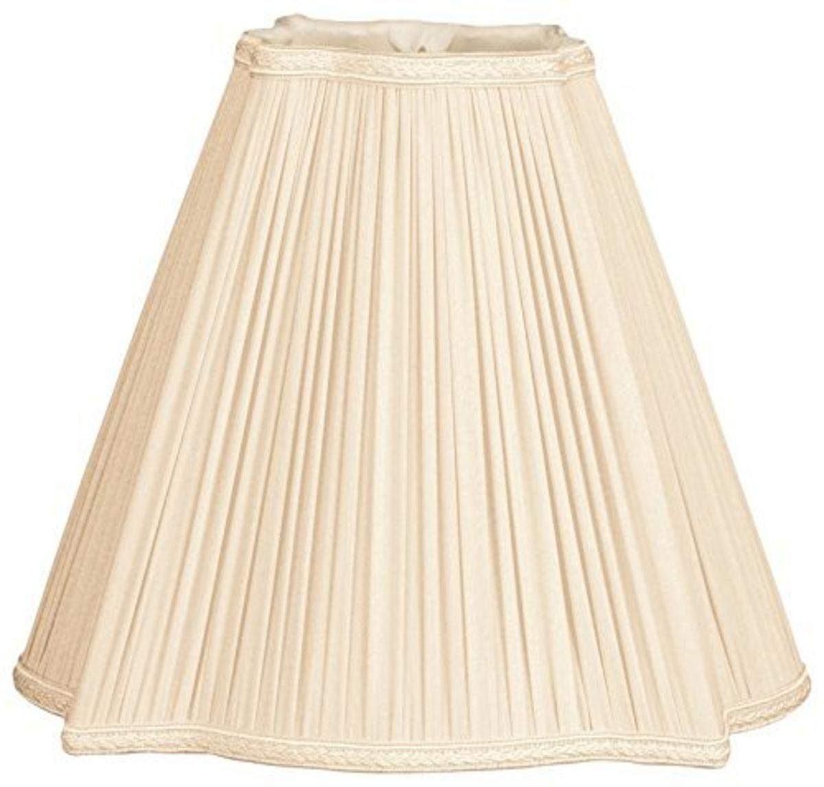 Royal Designs Fancy Square Empire Pleated Designer Lamp Shade, Eggshell 5 x 12 x 10