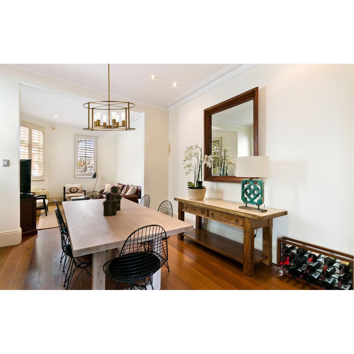 Living District Indoor Modern Home Decorative Bright Ceiling Agnys 6 Lights Pendant in Brass