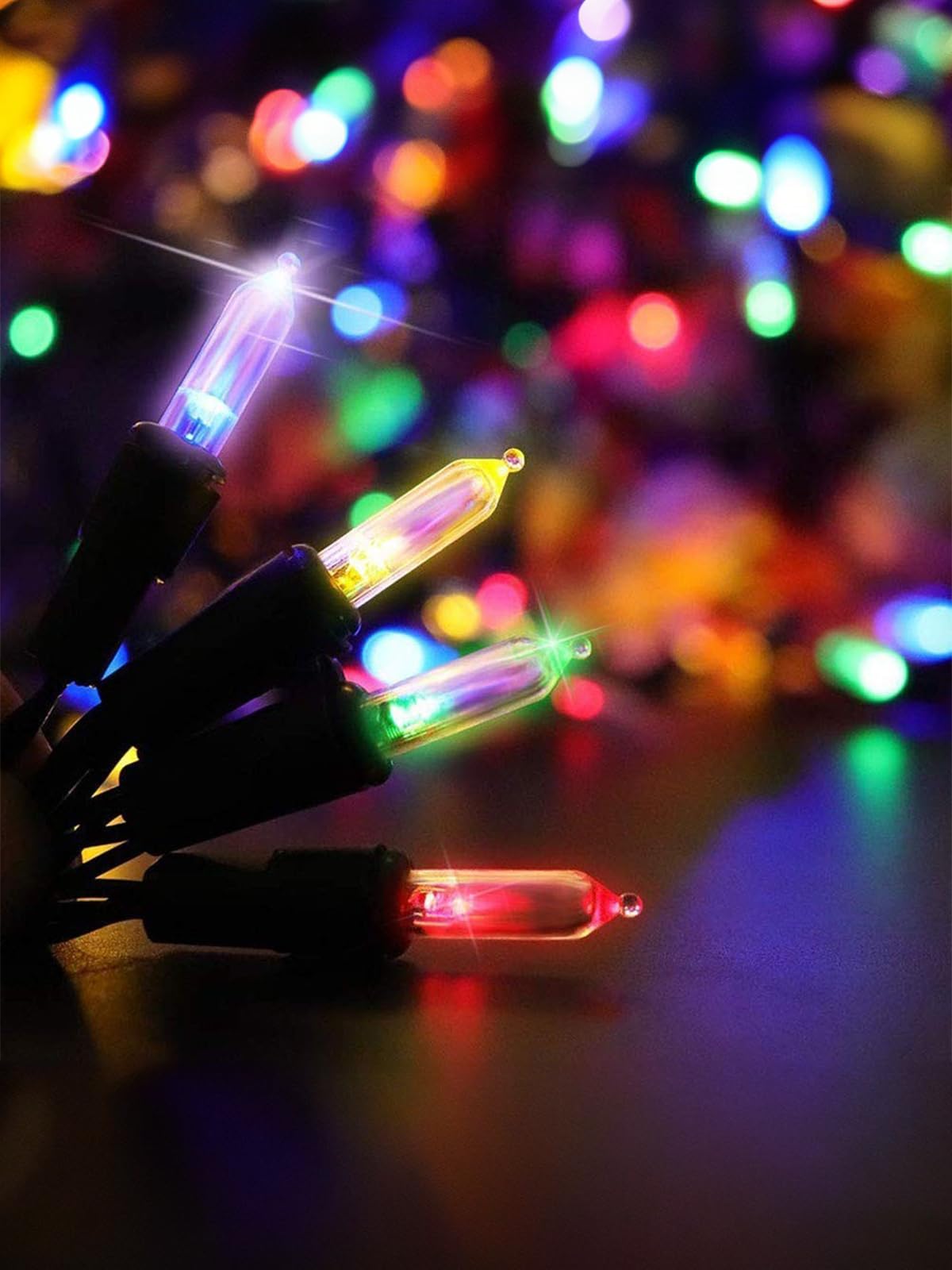 Twinkle Star 50 LED Mini String Lights, 16ft Waterproof Battery Operated Fairy Lights, Multicolor, 2 Pack