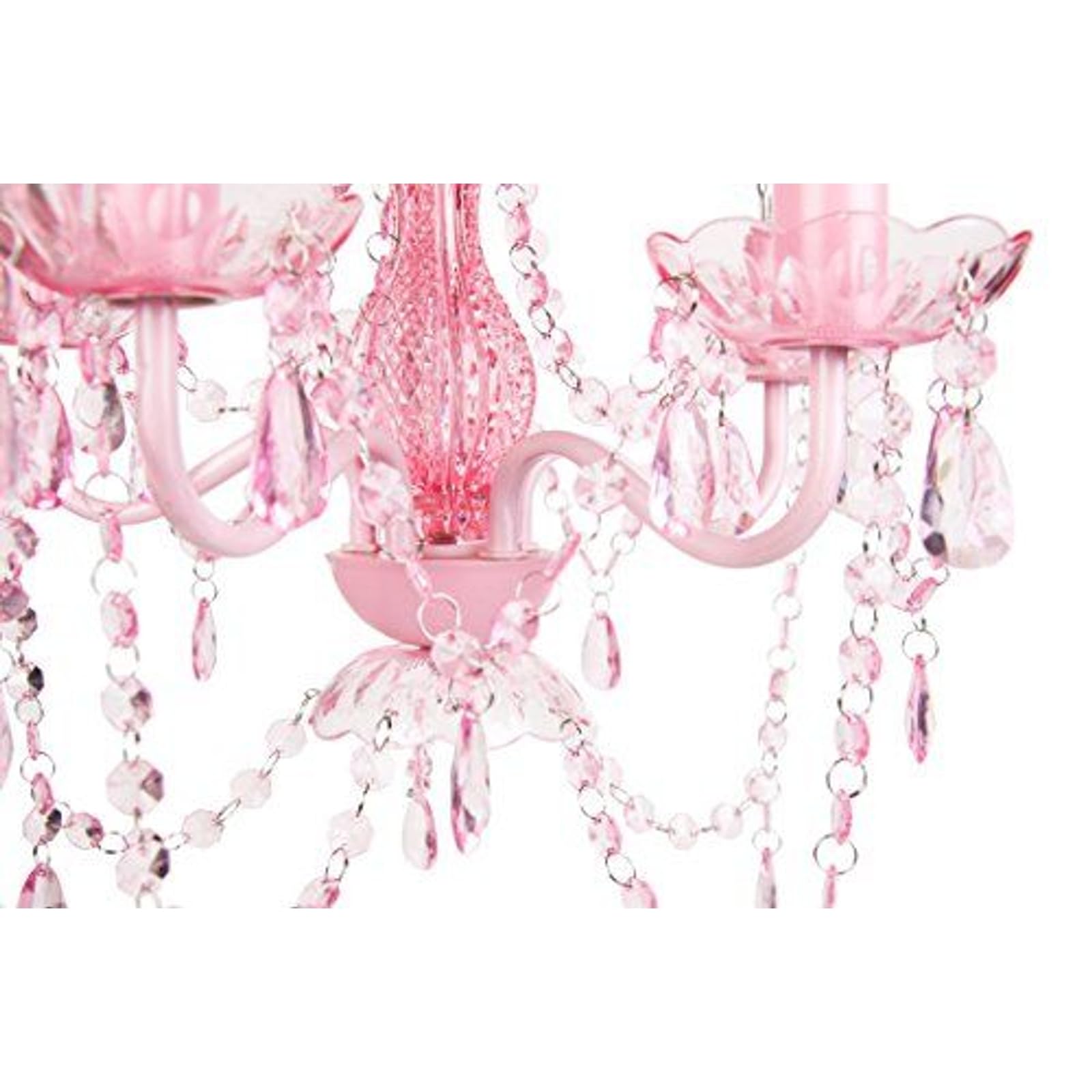 Tadpoles 5-Bulb Vintage Chandelier - Pink Sapphire | 20'' X 18'' X 17'' | Hardwired Installation | Uses Five 25-Watt E12 Candela
