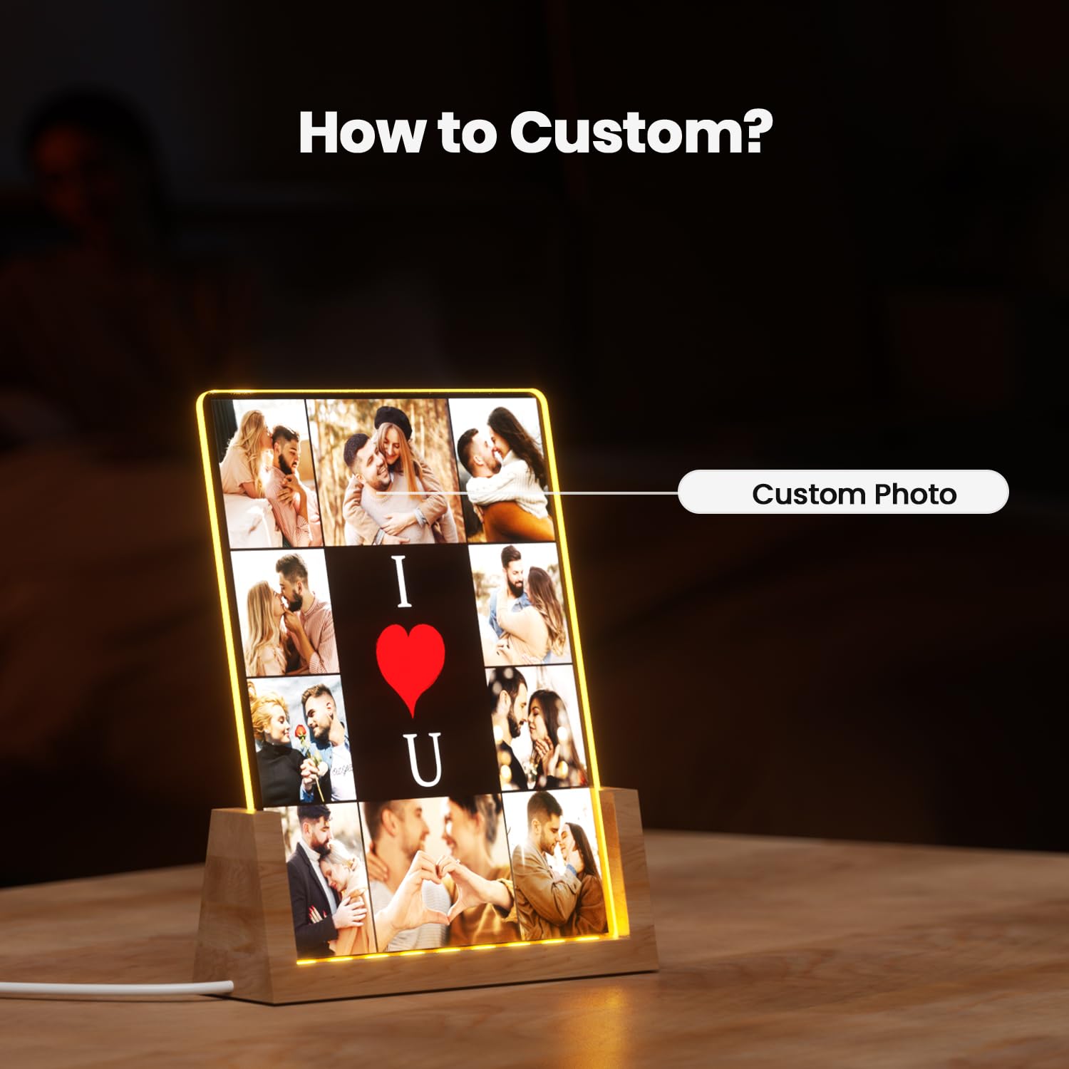 Ecavboc Personalized Photo Gifts Unique For Newlyweds Men Women, Best Present For Wedding, Bridal Shower, Engagement, Anniversar