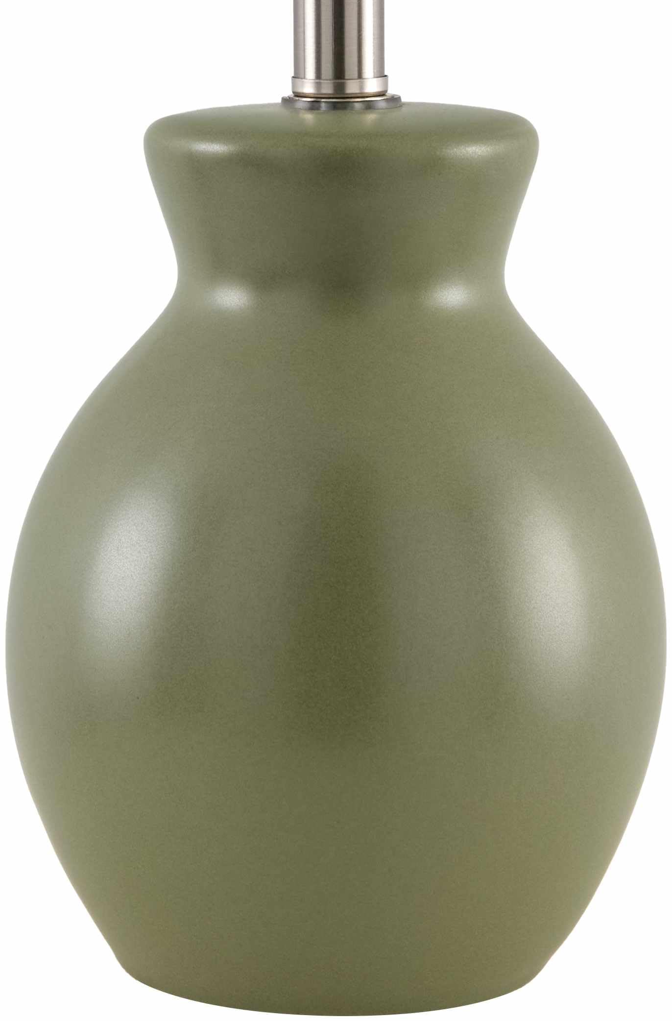 BoutiqueRugs Ceramic Bedside Table Lamp - 15inH, Green/Beige Shade, Model SPXZVC3