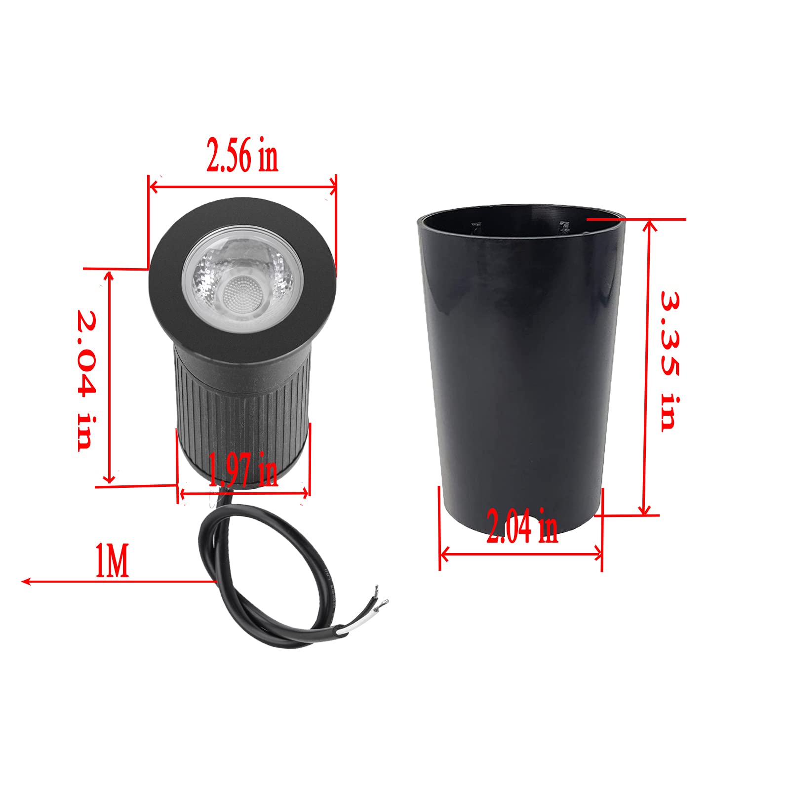 Rnehon 10W Ip67 Waterproof In-Ground Well Light, Low Voltage Outdoor Lighting For Yard & Garden, Pack Of 6