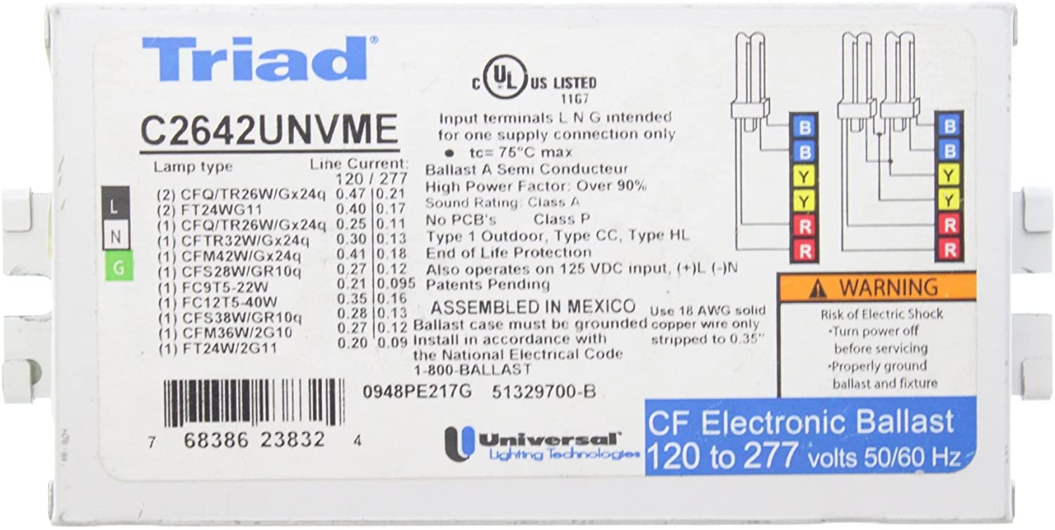 Universal Lighting Technologies C2642Unvme000K Fba_C2642Unvme Cfl Multi Ballast Kit 26 32 Watt And 42 Watt-614014, 1 Count (Pack Of 1)