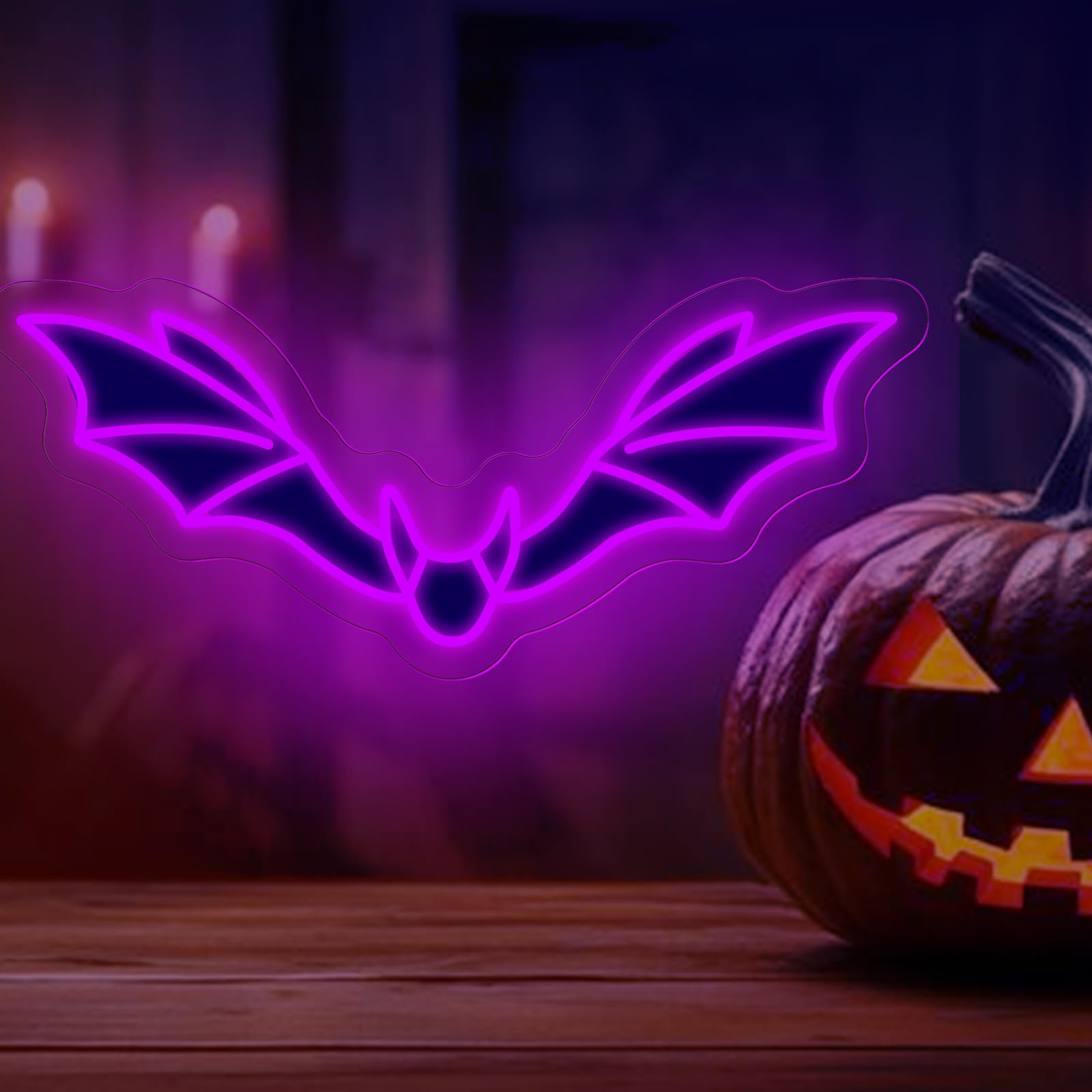 Bat Neon Sign  Halloween Bats Decor  Horror Bedroom Dorm Wall Decoration  Bat Lovers Gift  Gothic Home Wall Room Decor  Red  15.7X6.9