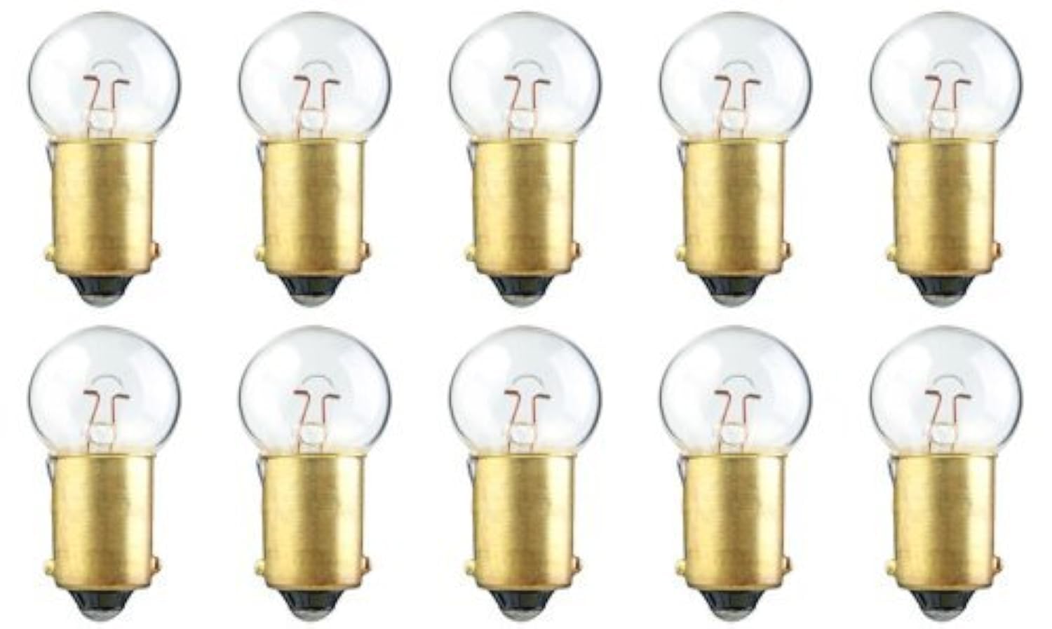 Cec Industries #55 Bulbs, Ba9S Base, 7V, 2.87W, G-4.5 Shape, 10 Count Pack