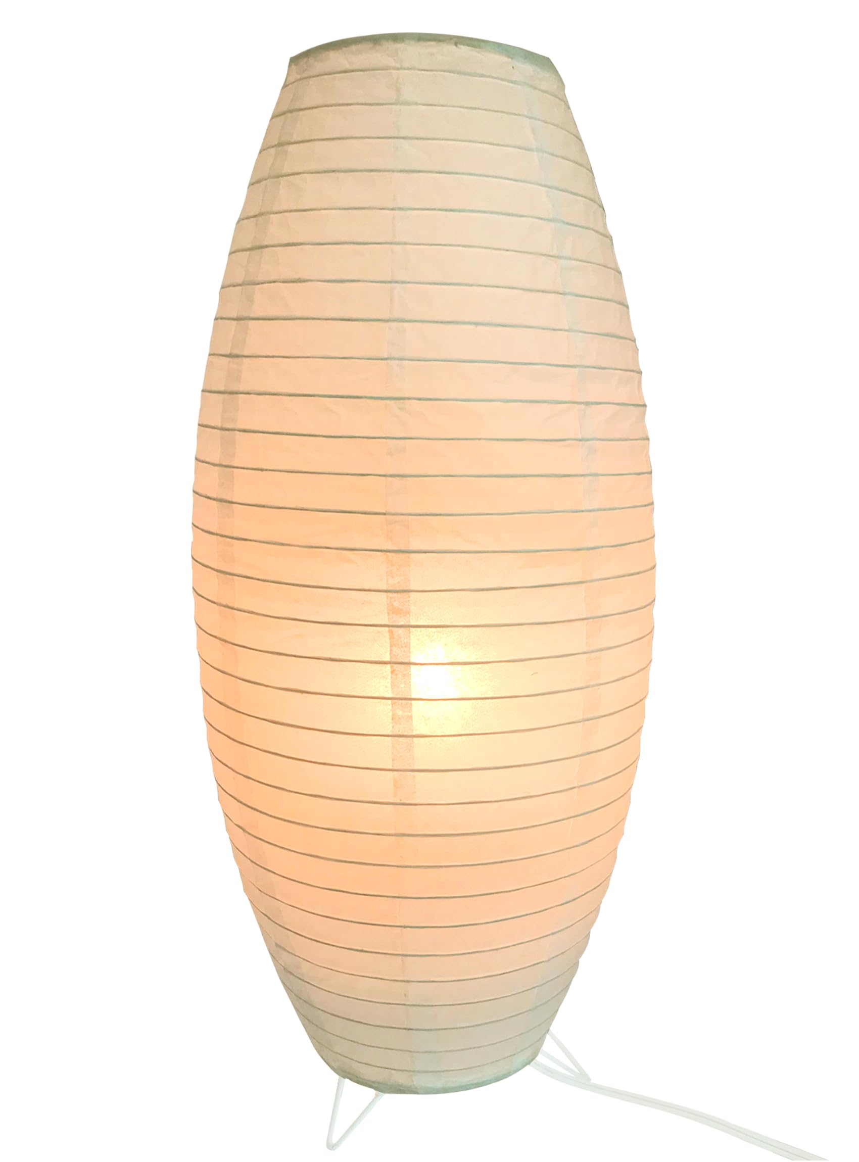 WOCTDTHW Paper Lamp Desk Lantern Table Lamps Rice Paper Bedside Nightstand Portable Small Light for Living Room Bedroom (1, 19.2