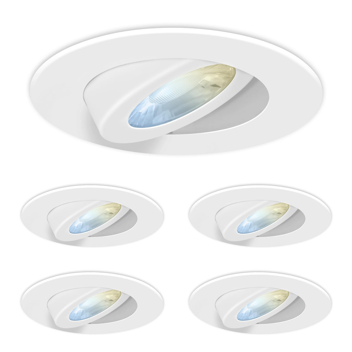 Feit Electric 4'' LED Recessed Downlights with External Tethered Jbox, 50W Equivalent, Dimmable, 5CCT Seletable White, 90 CRI, 7