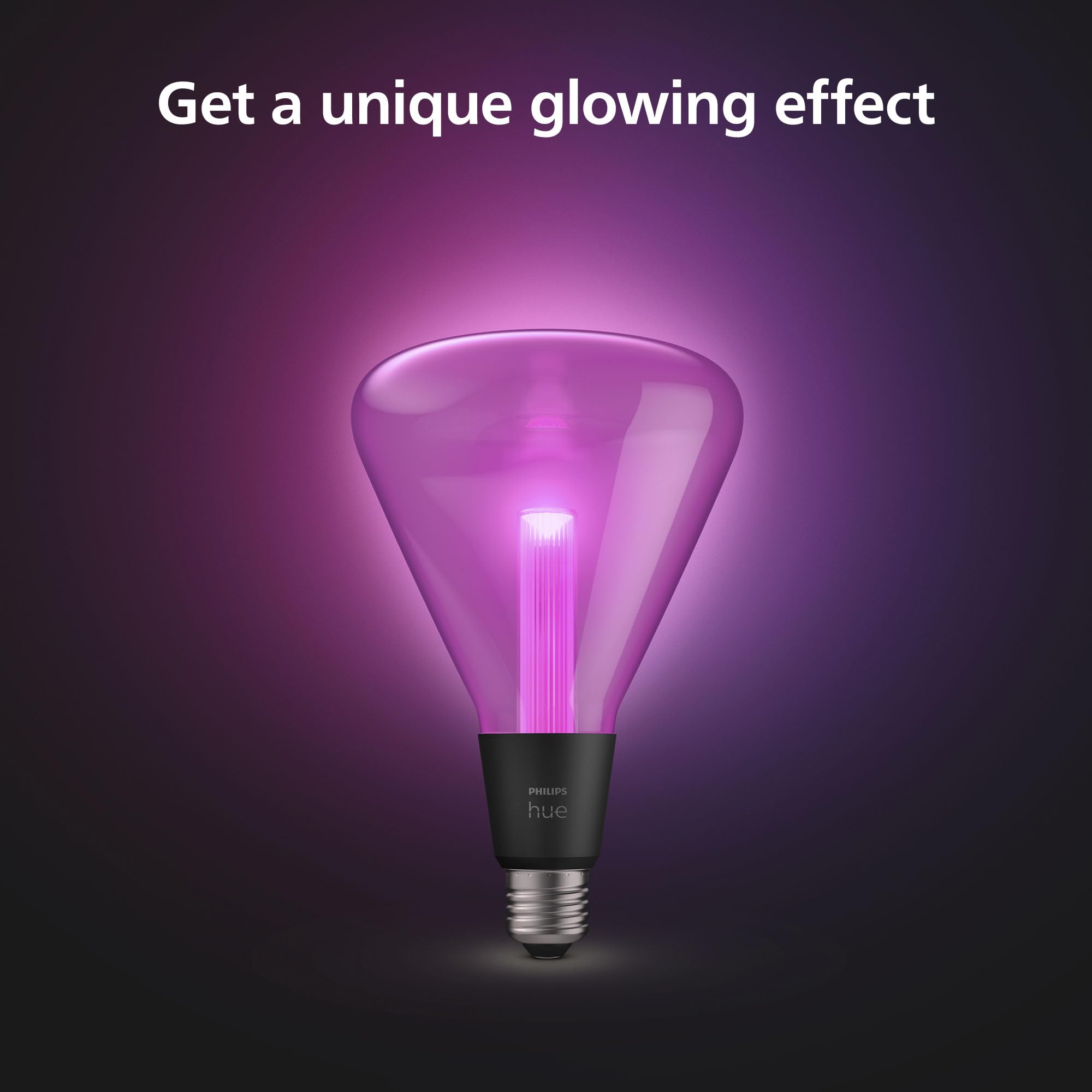 Philips Hue Lightguide Tr125 Triangle Smart Led Bulb - Handblown Glass - Color Changing Light - Compatible With Amazon Alexa, Ap