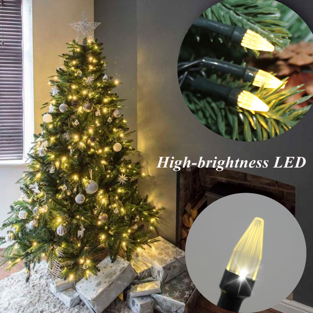 Solhice 2 Pack 20Ft Christmas Lights Battery Operated String Lights With Remote Control, 50 Leds Clear Mini Lights For Garland, Warm White Xmas Tree Lights Indoor Outdoor Decor