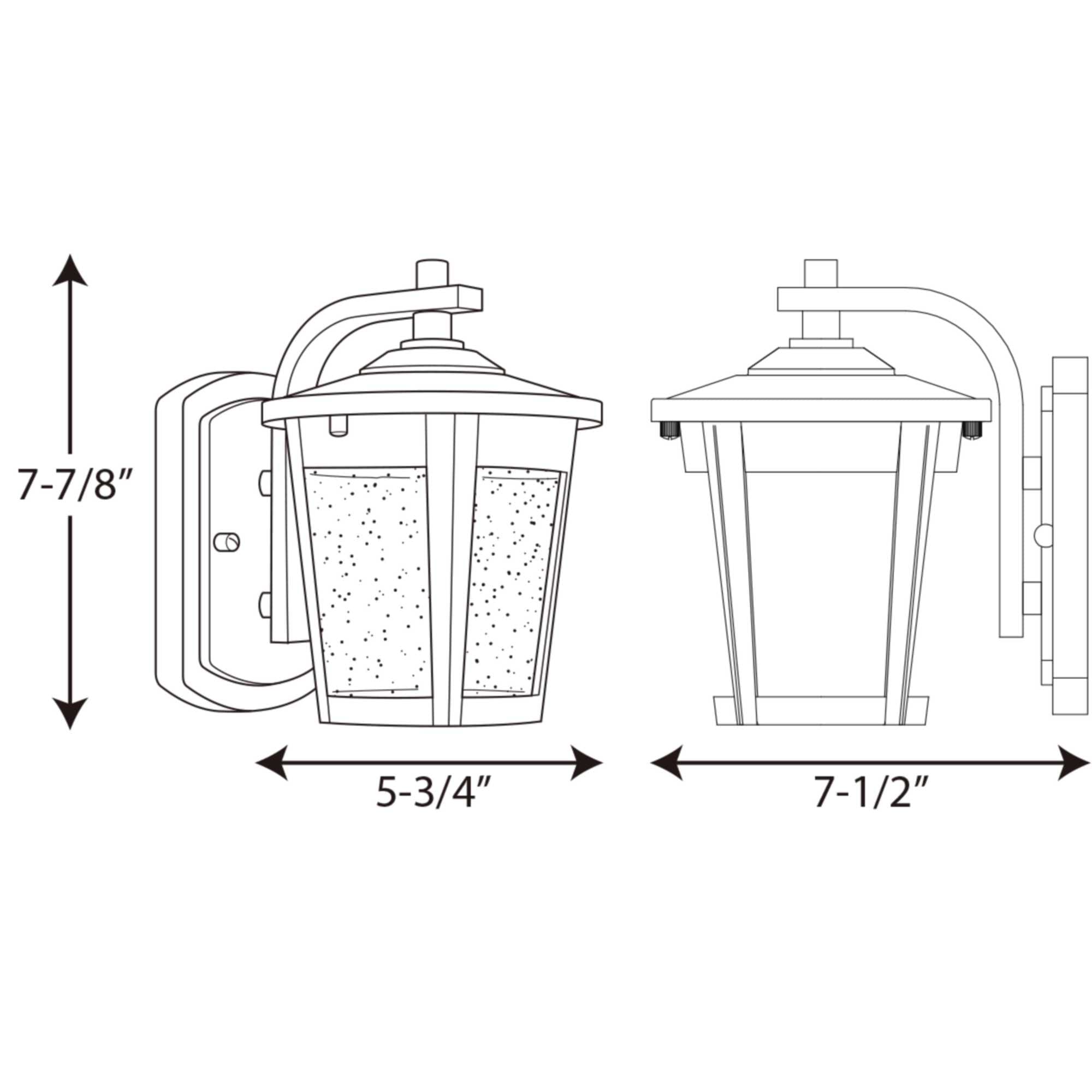 Progress Lighting East Haven 1-Light Outdoor Wall Lantern, Antique Bronze, Clear Seeded Glass, Model P6077-2030K9