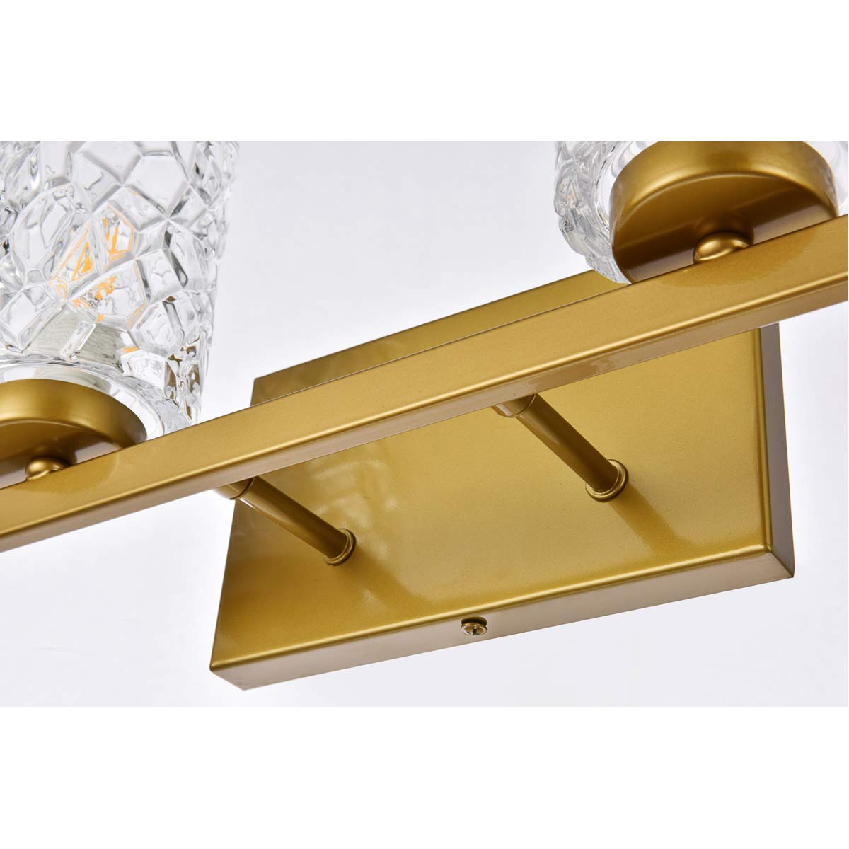Living District Indoor Modern Home Decorative Bright Ceiling Cassie 4 Lights Bath Sconce in Brass with Clear Shade