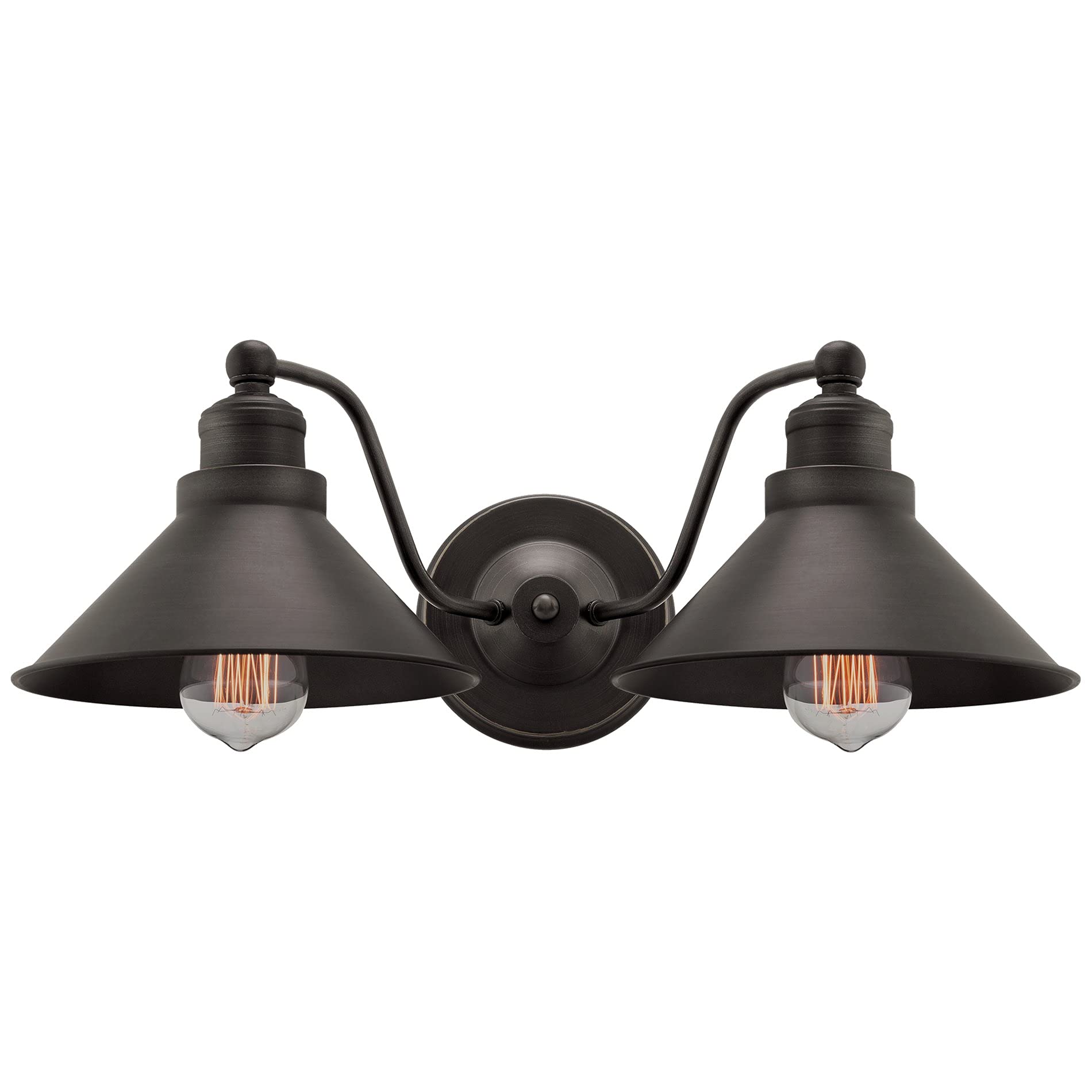Kira Home Welton 25.5 Modern Industrial 3-Light Vanity/Bathroom Light, Brushed Dark Industrial Bronze Finish