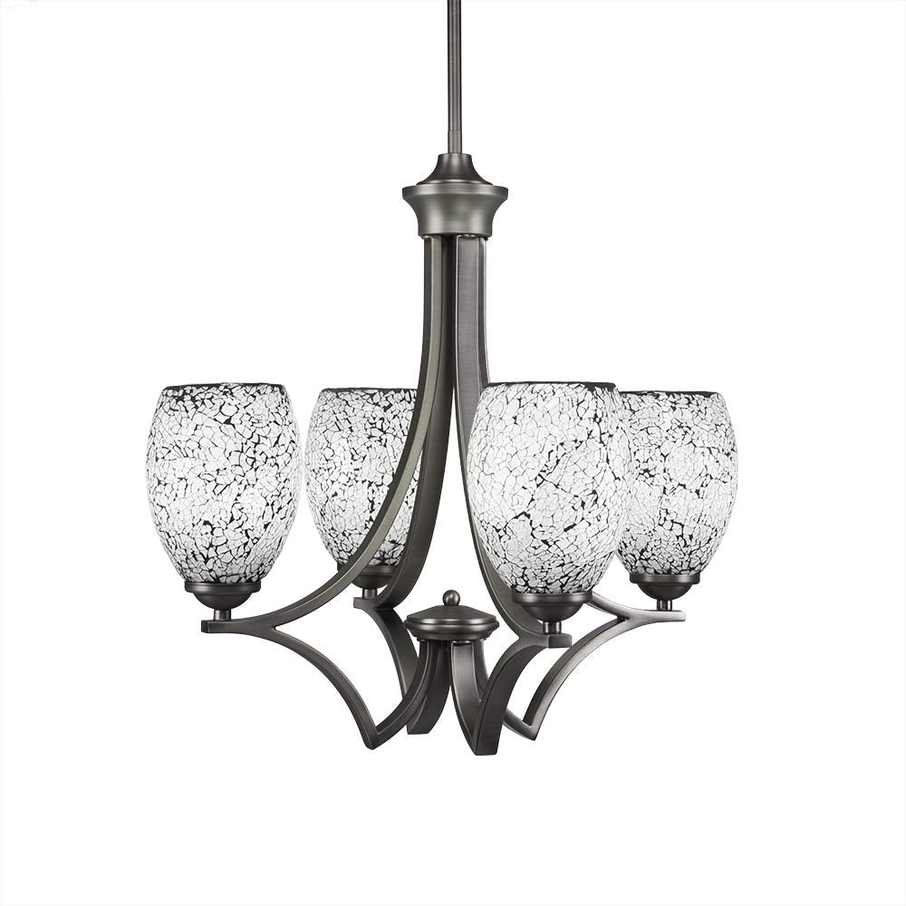 Toltec Lighting Zilo 4 Light Chandelier in Graphite (564-GP-4165)