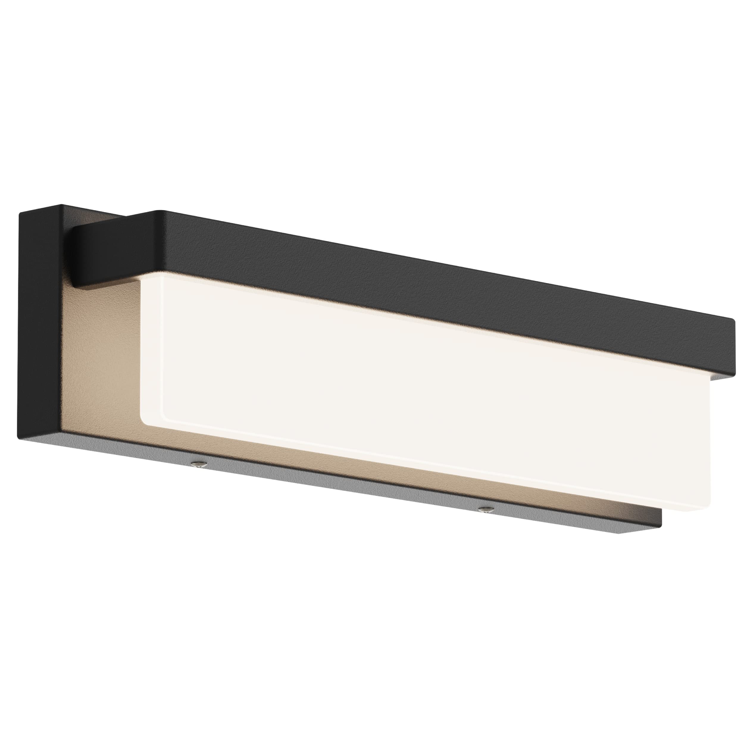 Lightinn Led Bathroom Vanity Light 16.5" Black Metal Over Mirror Sconce 4000K Daylight