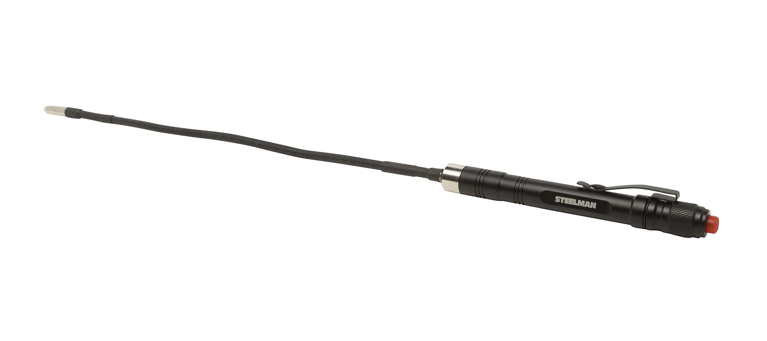 Steelman LED Pen Light 2AAA with Flexible Neck, Aluminum, Black, Model 95887