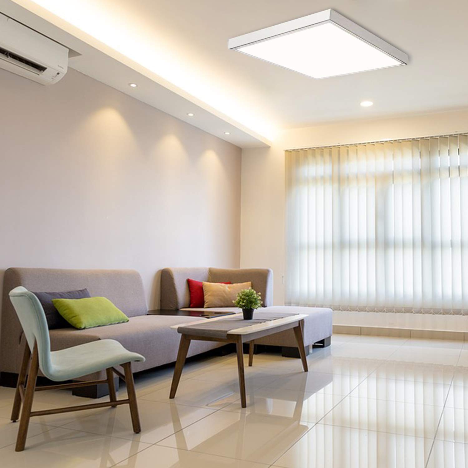 Zevnico 2X2Ft Surface Mount Kit, 2 Set Aluminium Surface Mounting Bracket Kit, 2' By 2' Ceiling Mount Frame, For 24''X24'' Led F