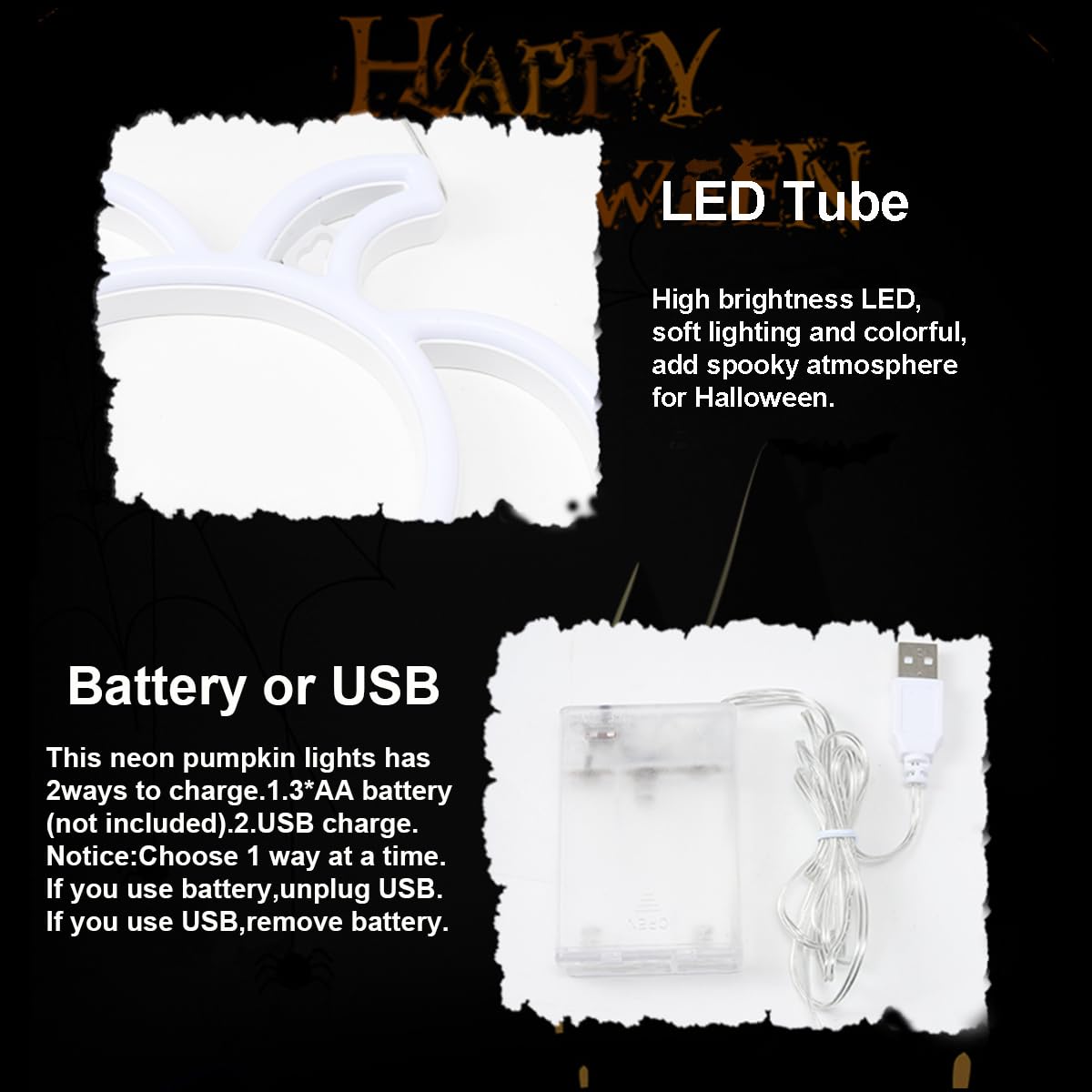 Fall Decor Thanksgiving Window Decorations Indoor Lights For Home, Pumpkin Neon Signs, Battery Operated Or Usb, Cute Vintage Orange Green Fall Lights For Table, Room, Bedroom, Wall, Kitchen, Mental