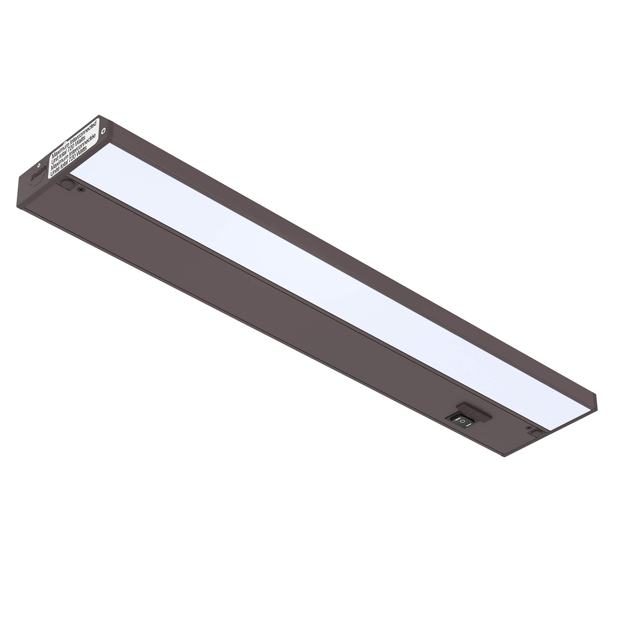 GETINLIGHT LED Under Cabinet Lighting, Dimmable, 18-inch, Bronze, Warm White (2700K), Soft White (3000K), Bright White (4000K), Model IN
