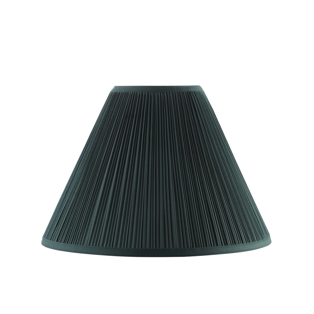Aspen Creative 33193, Transitional Hardback Empire Shaped Mushroom Pleated Dark Green Spider Shade, 6'' Top X 16'' Bottom X 12''