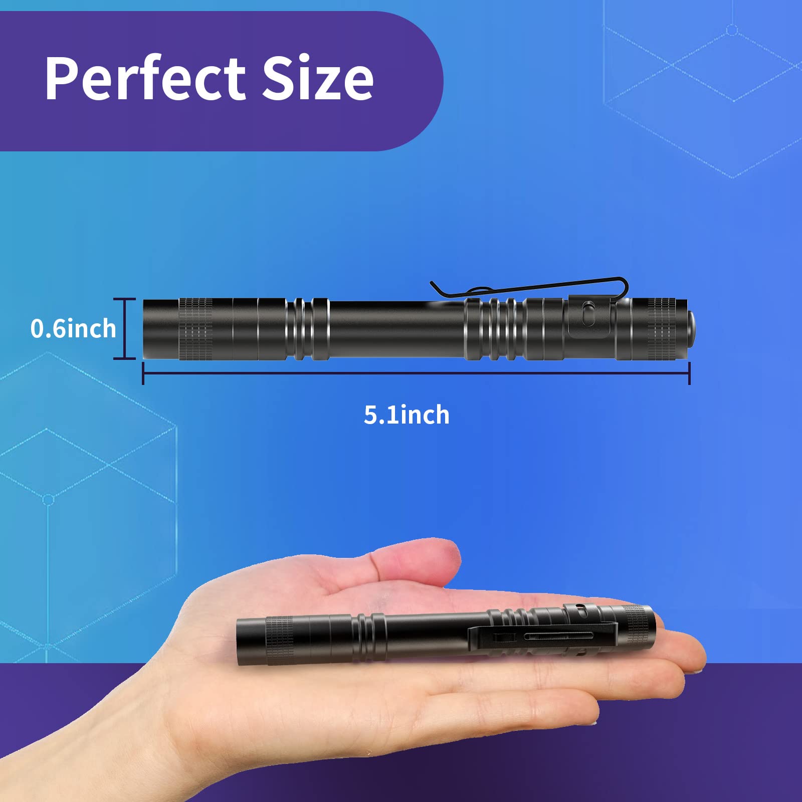 COSOOS UV Black Light Flashlight, 395nm Mini Pen Light, Waterproof, 1 Pack, Ideal for Leak Detection, Pet Urine, Scorpions, Bed Bugs
