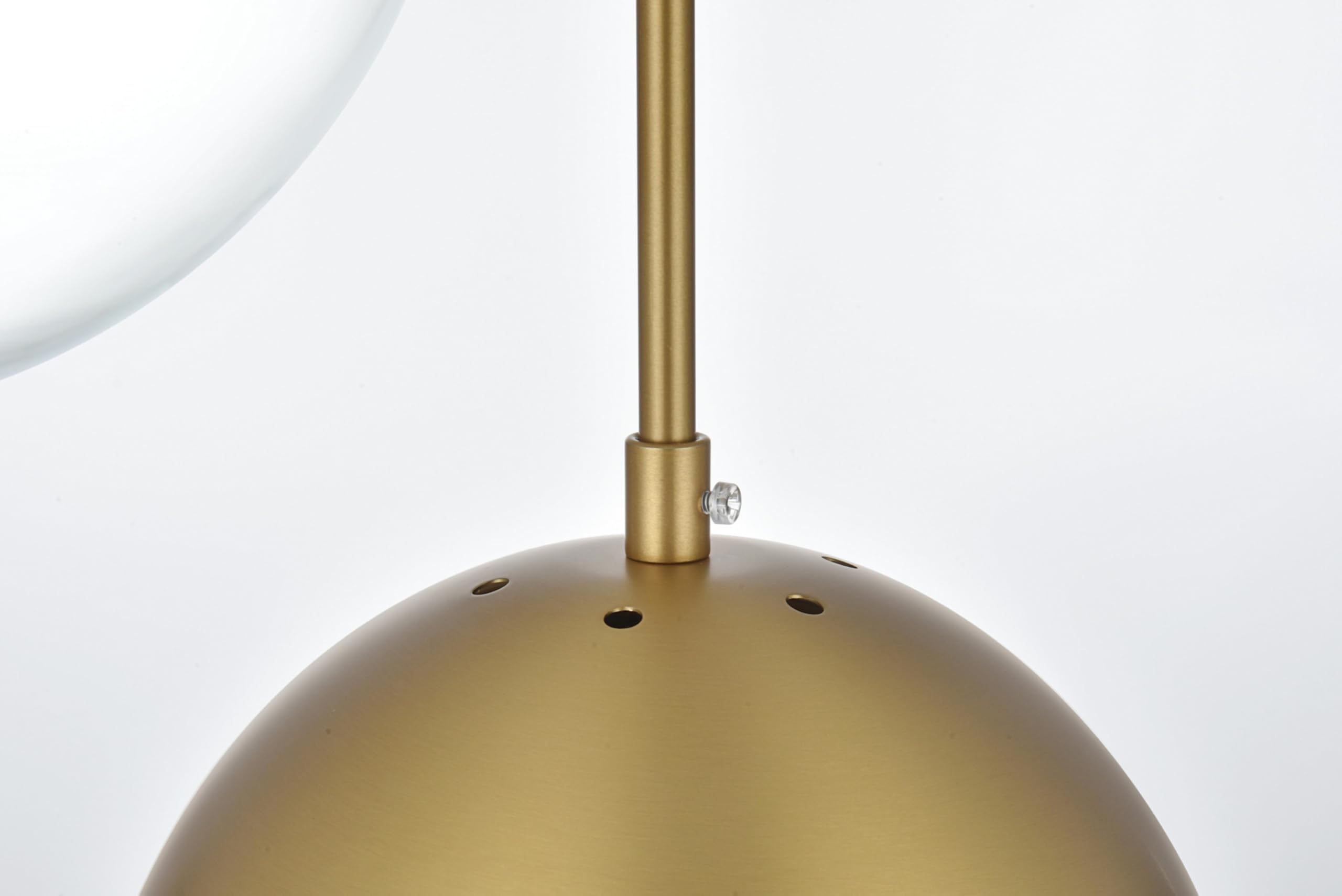 Living District Eclipse 5-Light Metal & Glass Pendant in Brass/Clear