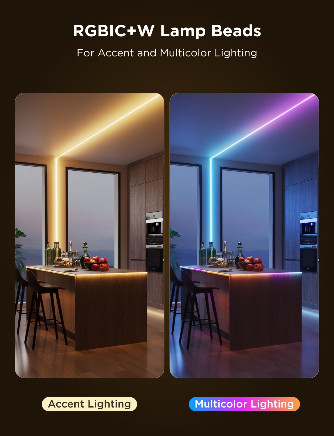 Govee Cob Led Strip Light Pro, Led Lights For Bedroom Compatible With Alexa, Google Assistant And Matter, Rgbicw Light With Warm