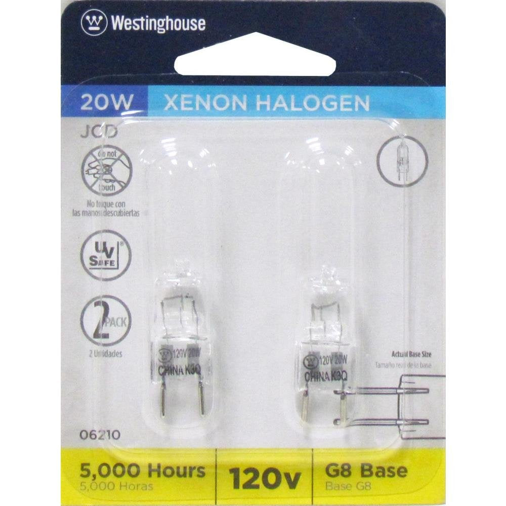 Westinghouse 20W T4 Clear Xeon Bulb - 2-Pack, White, Energy Efficient Lighting