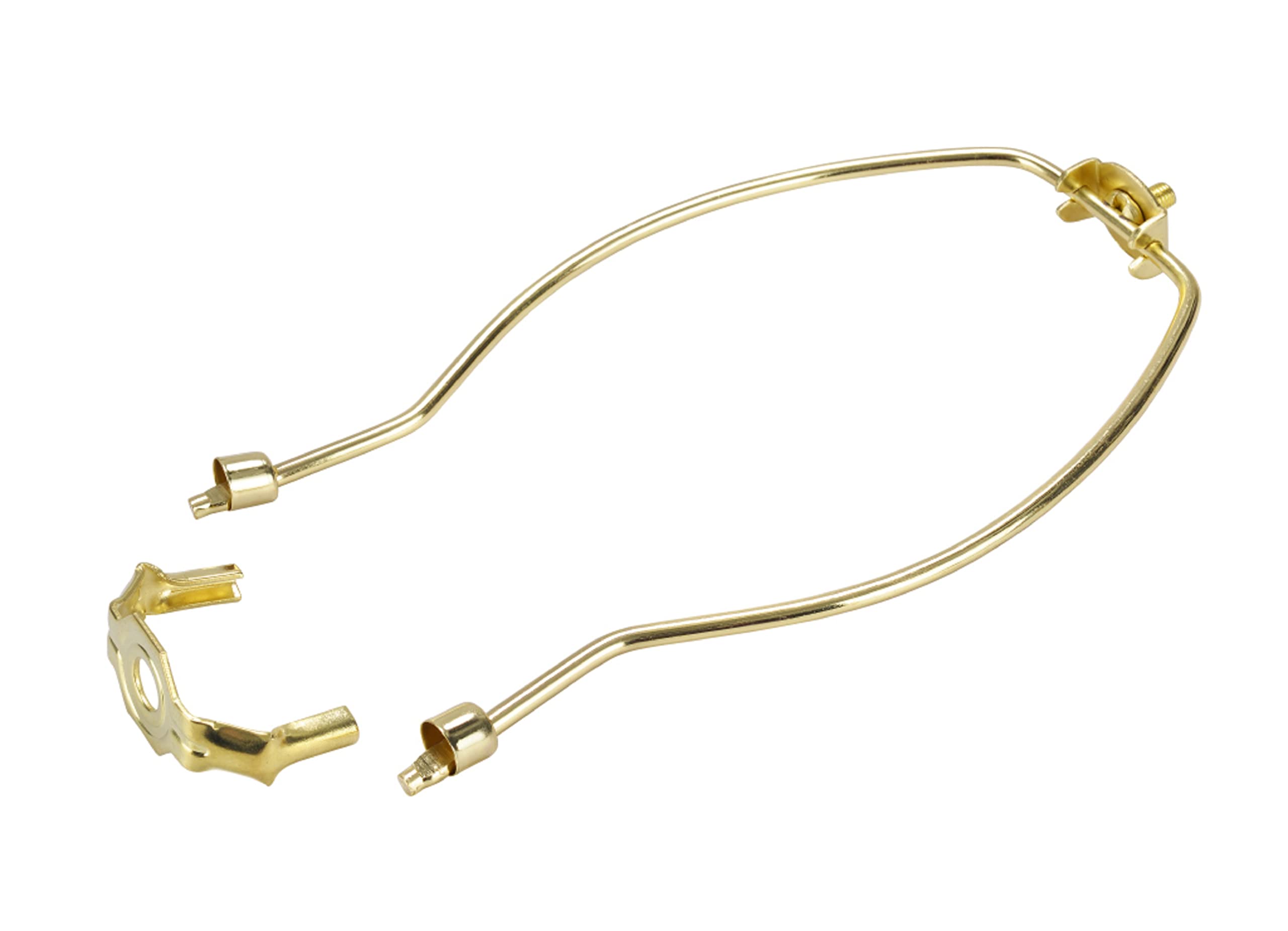 Aspen Creative 10in Lamp Harp, Polished Brass, Metal, Model 20006-1