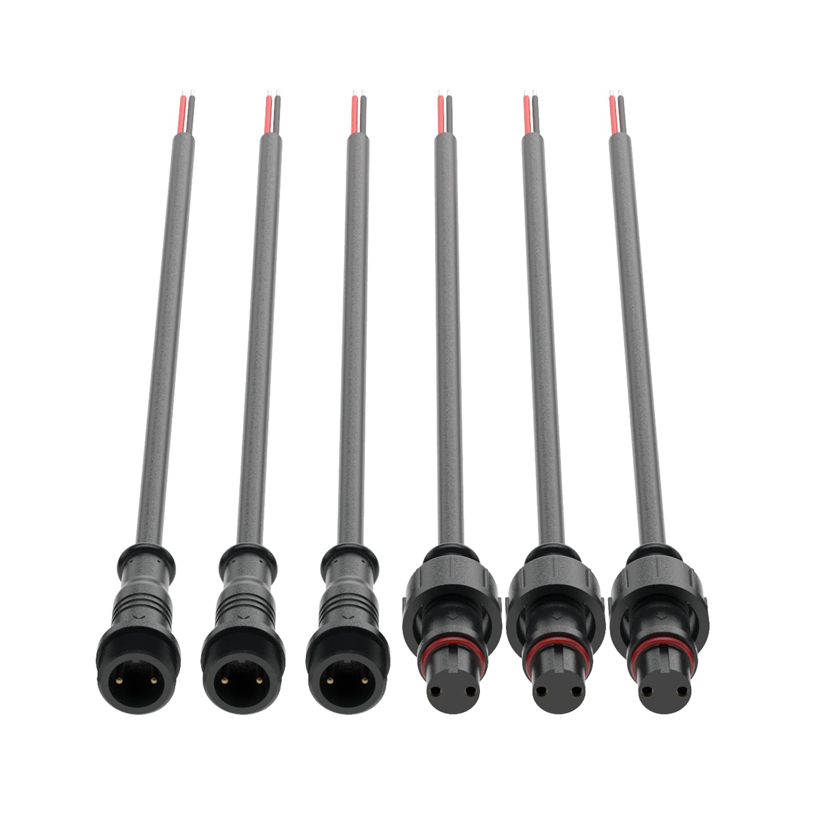 Hysmigor 2 Pin Electrical Connector 22AWG IP65 Male Female Connector 7.87in/20cm Extension Cable for Car,Truck,Boat,Indoor/Outdo