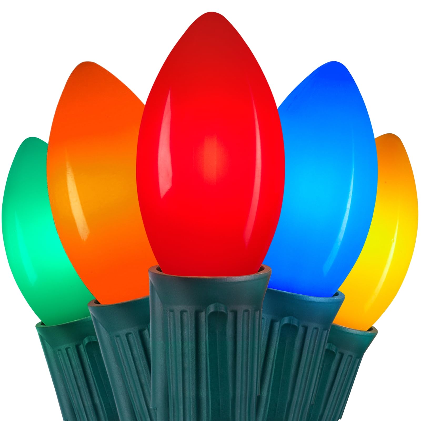 Vintage C9 LED Christmas Lights Outdoor, 200 Feet String With 100 Shatterproof Bulbs, Waterproof Connectable Tree Lights for Out