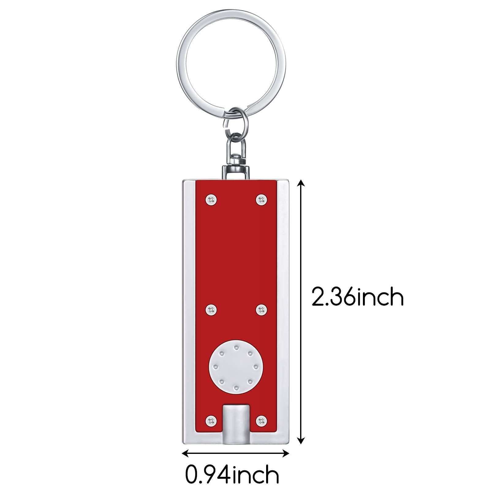 Mudder Mini LED Keychains - 12 Pcs Portable Flashlight Key Ring, Bright Color, Plastic, Model codgjpl-013