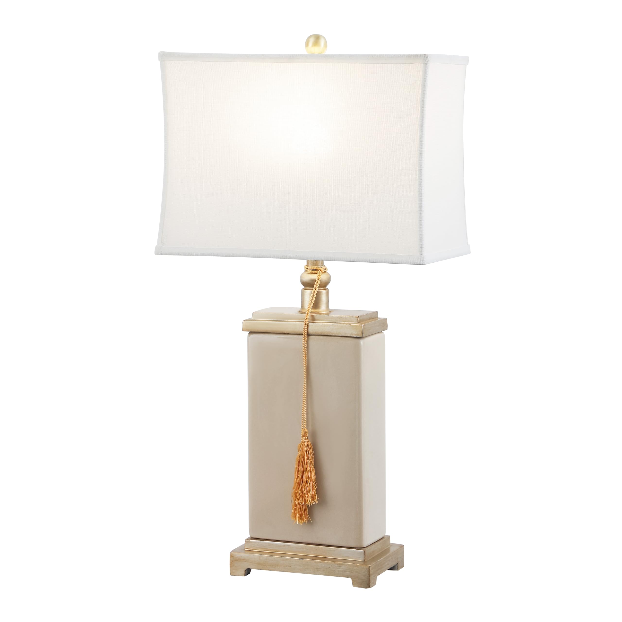 SAFAVIEH Lighting Collection Amiliana Cream Tassel 30-inch Bedroom Living Room Home Office Desk Nightstand Table Lamp (LED Bulb 