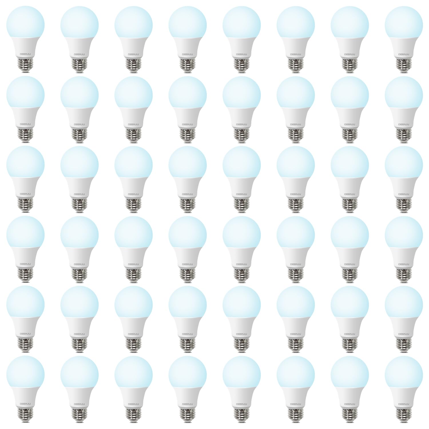 Degnju 48 Pack Led Light Bulbs 60 Watt Equivalent  A19 5000K Daylight  800 Lumens  E26 Base  Non-Dimmable  8 Watt Energy Efficient Led Bulbs For Home Lighting