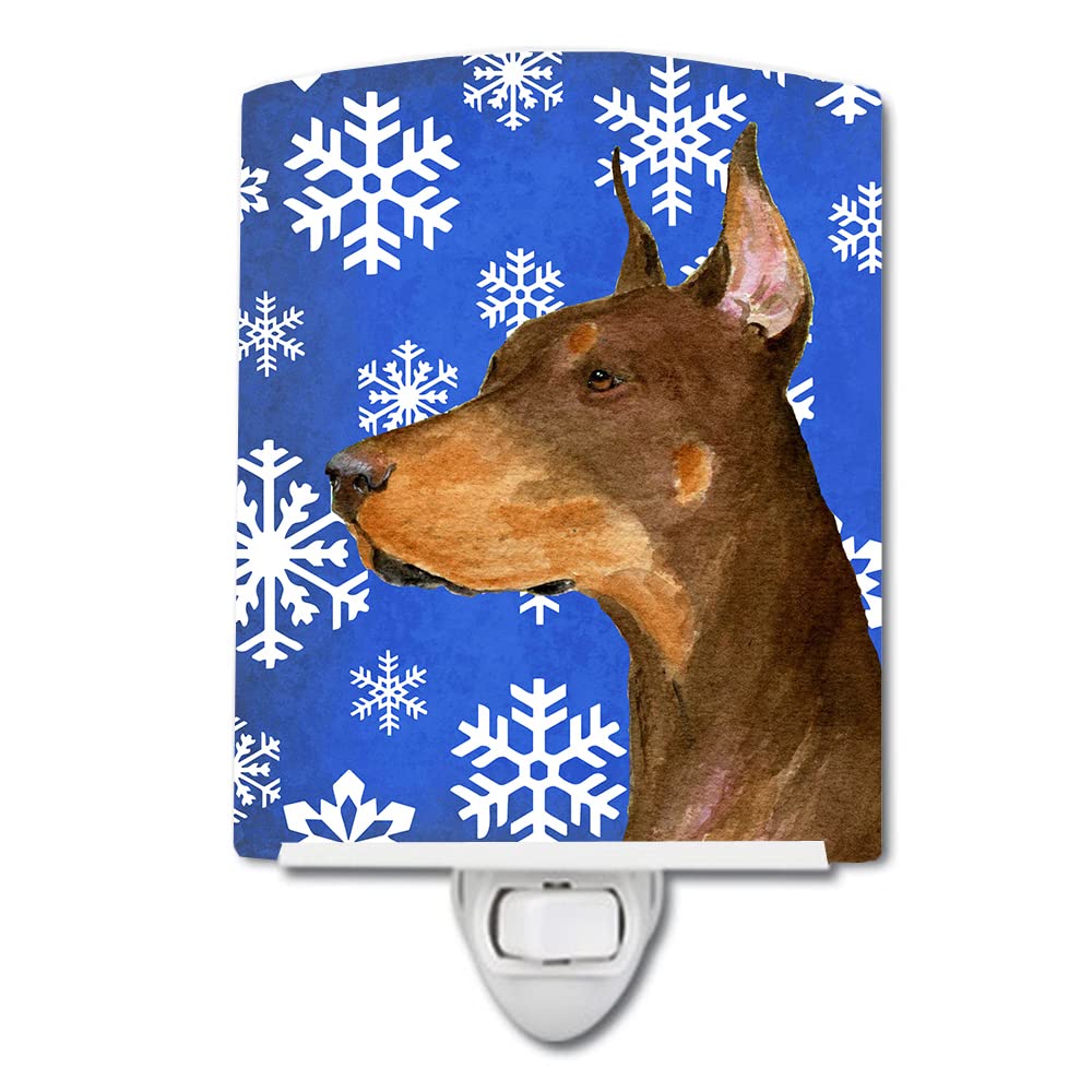 Carolines Treasures Doberman Ceramic Night Light, UL-Certified, 6x4x3in, Multicolor, Model SS4606CNL