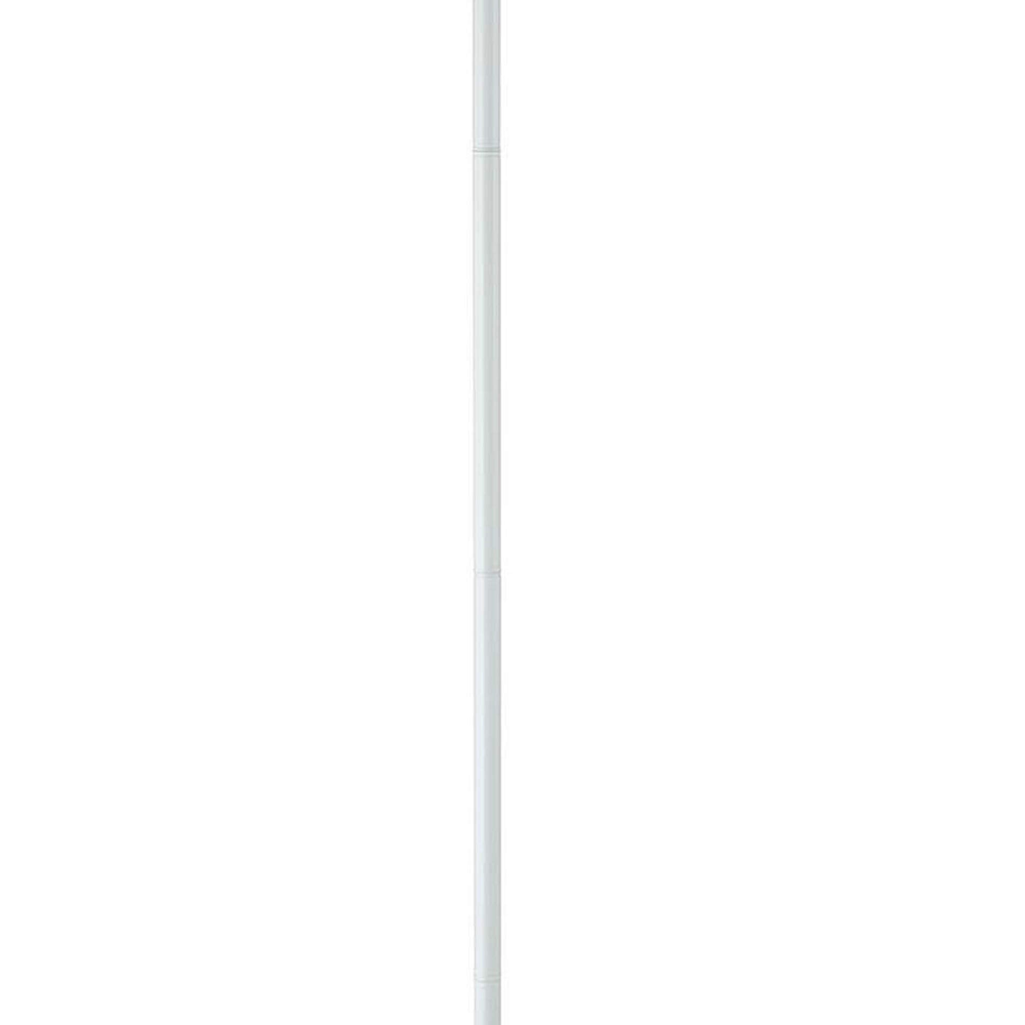 Benjara 3 Way Torchiere Floor Lamp With Frosted Glass Shade And Stable Base, White