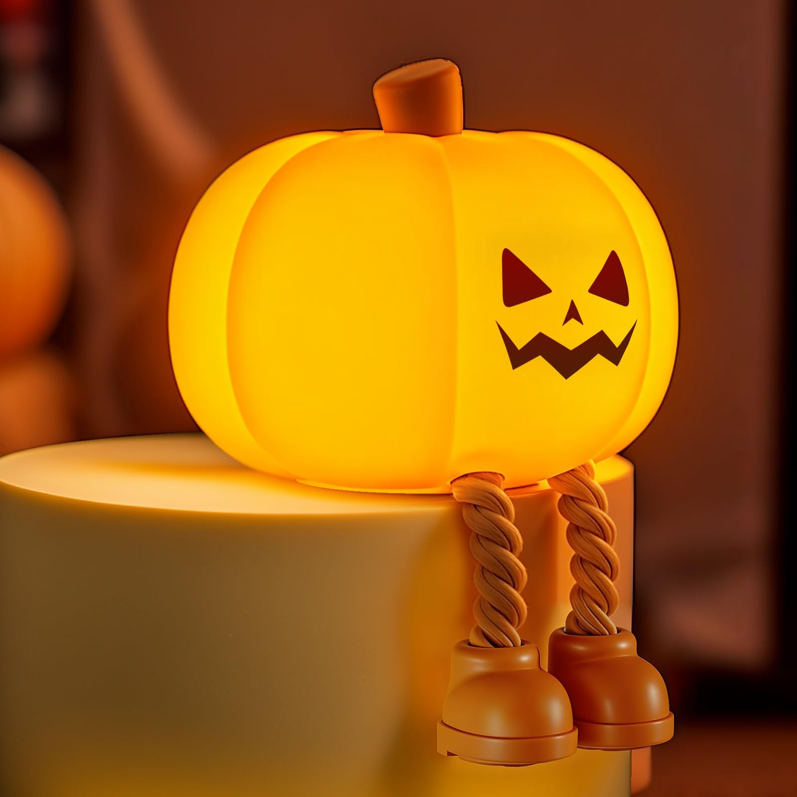 YISSVIC Night Light Kids Pumpkin Night Light Baby Silicone Night Light Rechargeable Halloween Decorations Gifts