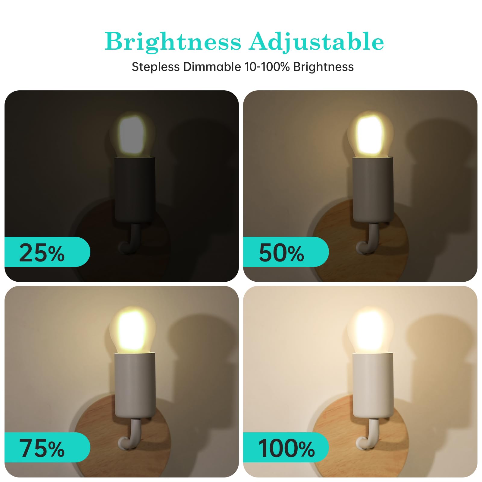 Amdtu Vintage Edison Led Bulb 60W E26 Standard Base 4000K Daylight Dimmable G45 Globe 60 Watt Round Neutral White Glow Lightbulb