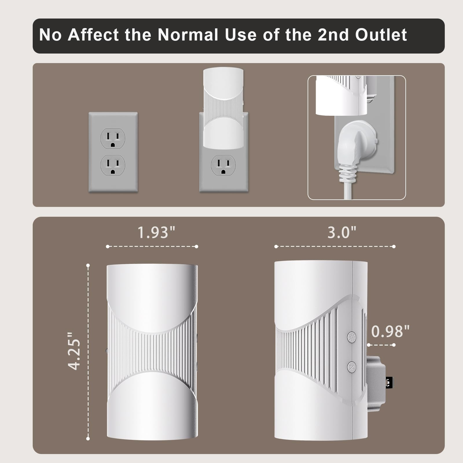easuntec Night Light,Night Lights Plug into Wall,Warm Led Night Light,Dusk to Dawn Light Sensor,3 Light Modes,Dimmable Night Lig