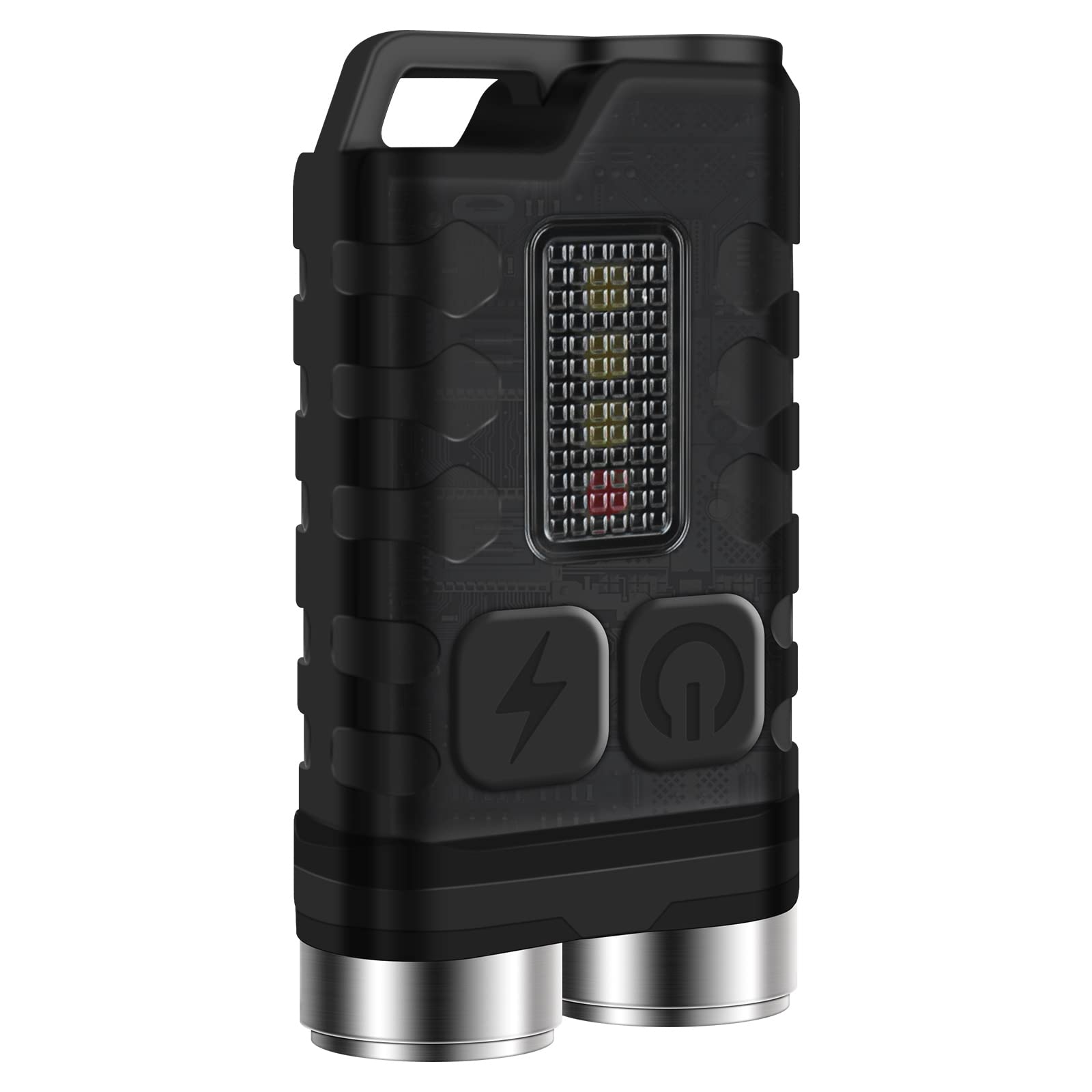 BORUIT V3 EDC Flashlight - 900LM Rechargeable Mini LED Light, 10 Modes, USB-C, IP65 Waterproof, Black