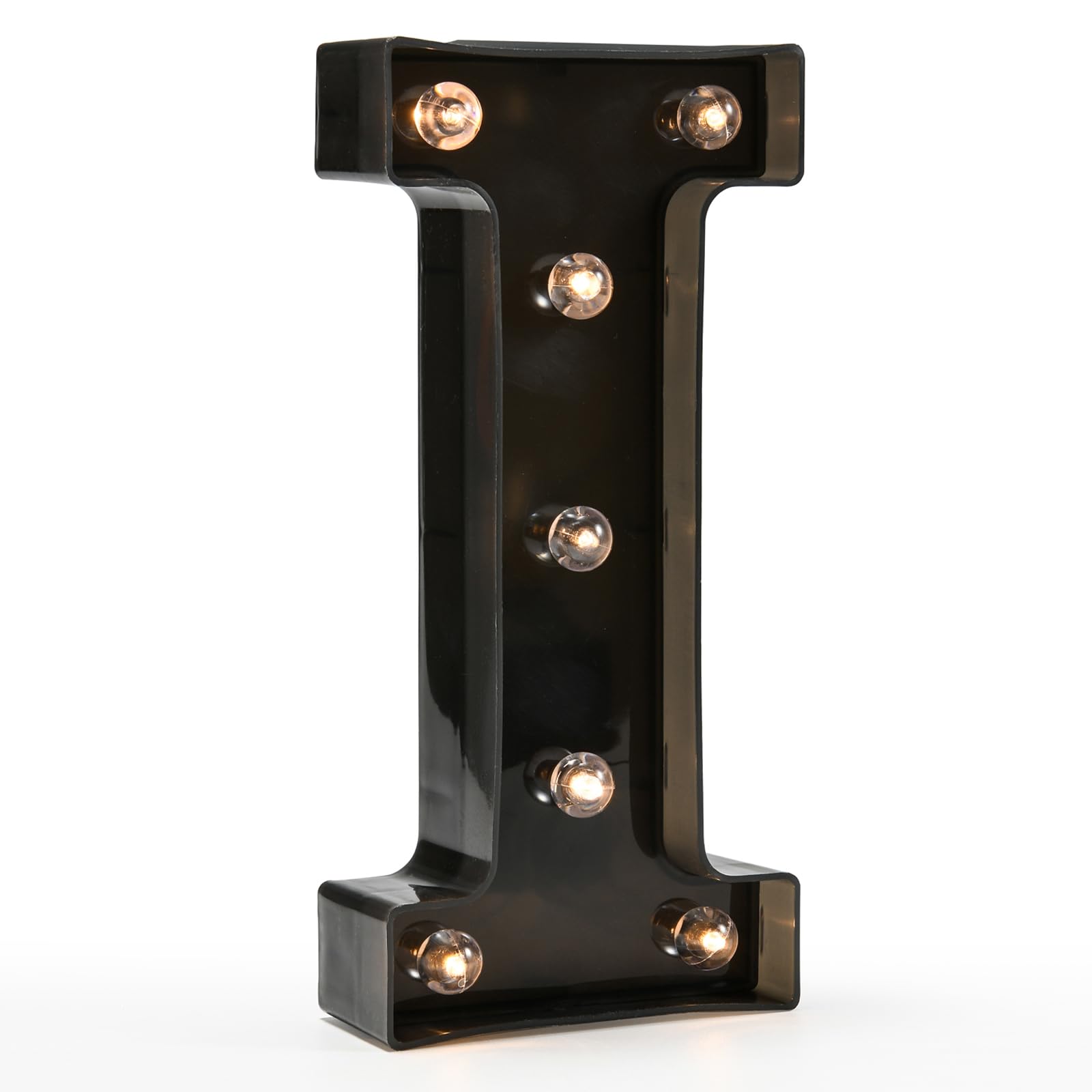 Oycbuzo Light Up Black Alphabet Marquee Letters Sign Led Marquee Number Lights Sign For Night Light Home Bar Christmas Lamp Birthday Party Wedding Decoration I