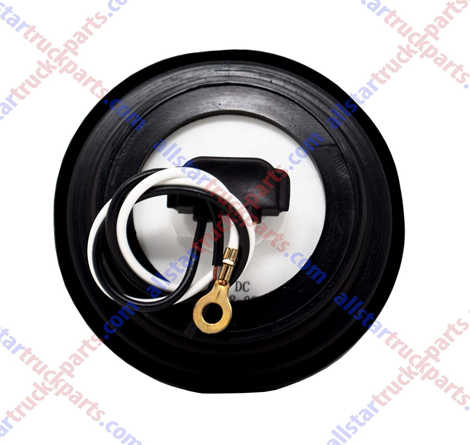 All Star Truck Parts] 2x 2.5 Red 12 Led Round Side Marker Clearance Lights Grommet Flush Mount, Sealed Truck Trailer with Reflex