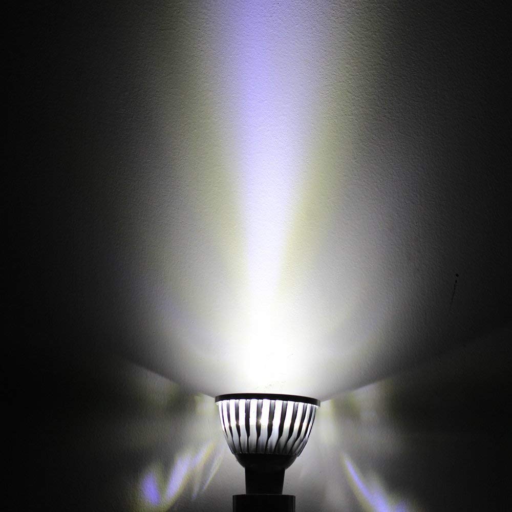 K JINGKELAI MR16 LED Light Bulbs 3W Cool White 6000K 6 Pack Metal Spotlight for Landscape Recessed Lighting