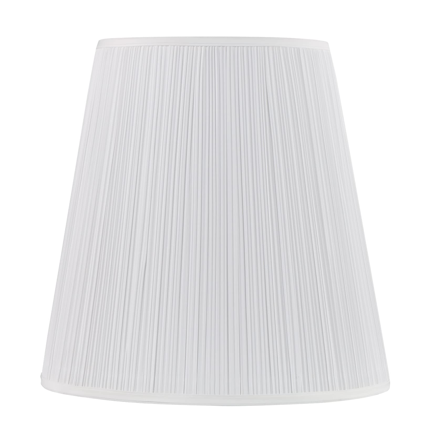 Aspen Creative 33135, Mushroom Pleated Traditional Spider Lamp Shade, White, 12&quot; Top x 18&quot; Bottom x 18&quot; Slant