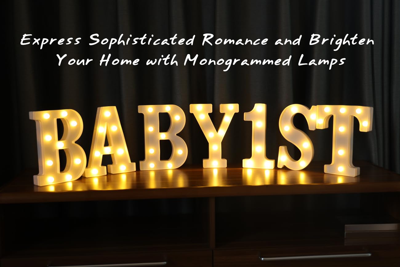 IFDGCTK Light Up Letters - LED Alphabet Lights, Battery Powered, Warm Light, Medium Size, Acrylic Decor for Parties and Home