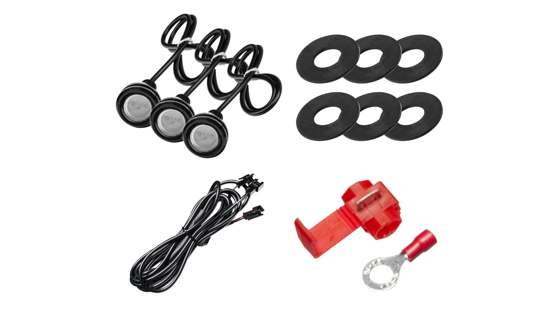 ORACLE Lighting 5871-003 Red Pre-Runner Style LED Grill Kit fits 2020 2023 Gladiator JT - Plug & Play System, Brighter Illuminat