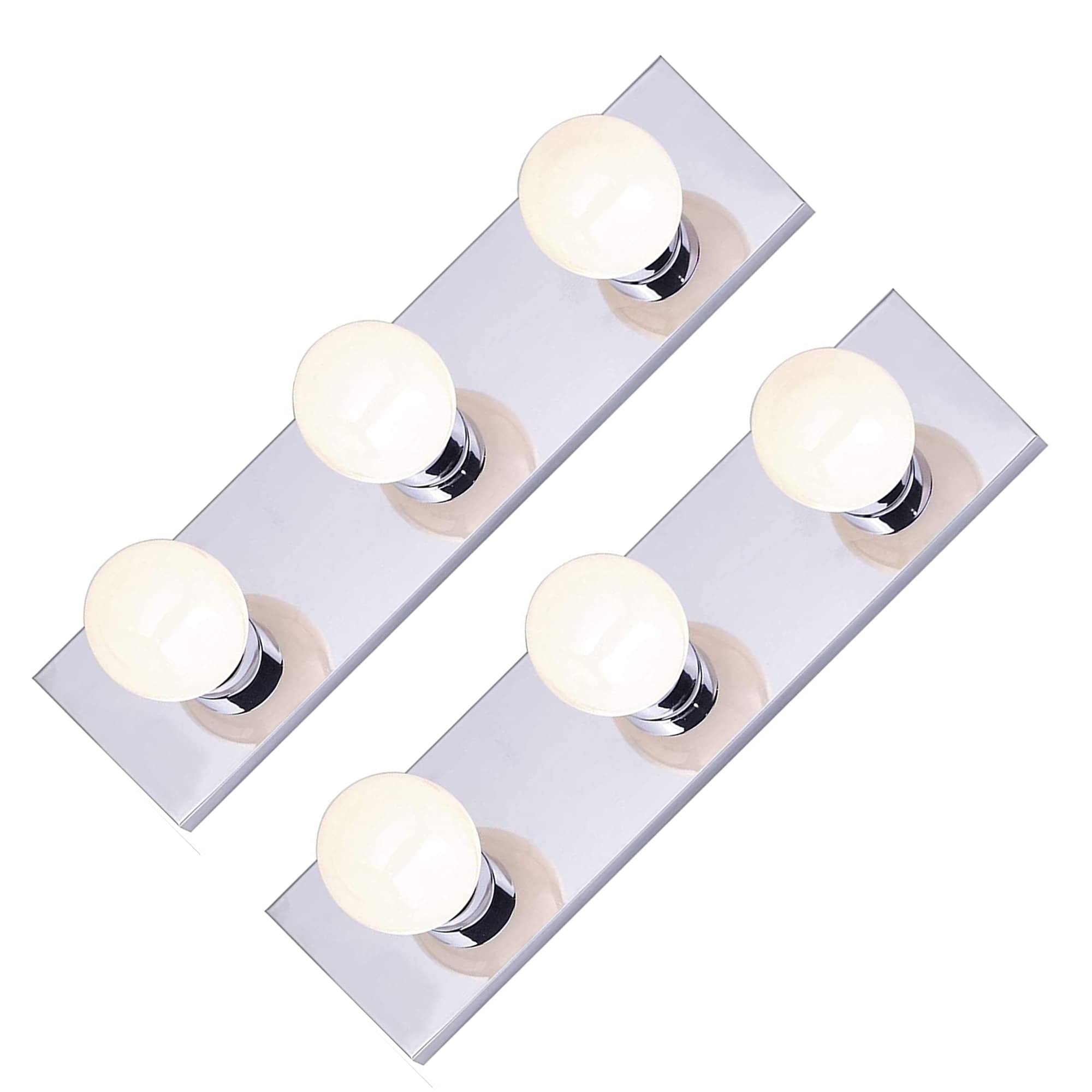 DYSMIO Six Light Vanity Strip Fixture - Polished Chrome, Metal, 36in - Salon-Grade Accessories for Bedroom, Bathroom, Dressing Room, 7847-2